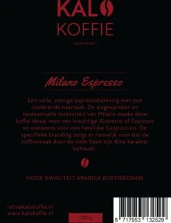Kalo Koffie - 100% Arabica Koffiebonen - Milano Espresso - 1kg - Exclusieve Koffie -Koffie Kortings Winkel 921x1200