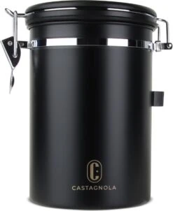 Castagnola Koffie Bewaarbus - Luchtdicht Met CO2 Uitlaat - Voor 600 Gram Koffiebonen - Koffieblik Matzwart Voorraadbussen - Voorraadbus - 1.8L 15 Castagnola Koffie Bewaarbus - Luchtdicht Met CO2 Uitlaat - Voor 600 Gram Koffiebonen - Koffieblik Matzwart Voorraadbussen - Voorraadbus - 1.8L -Koffie Kortings Winkel 983x1200