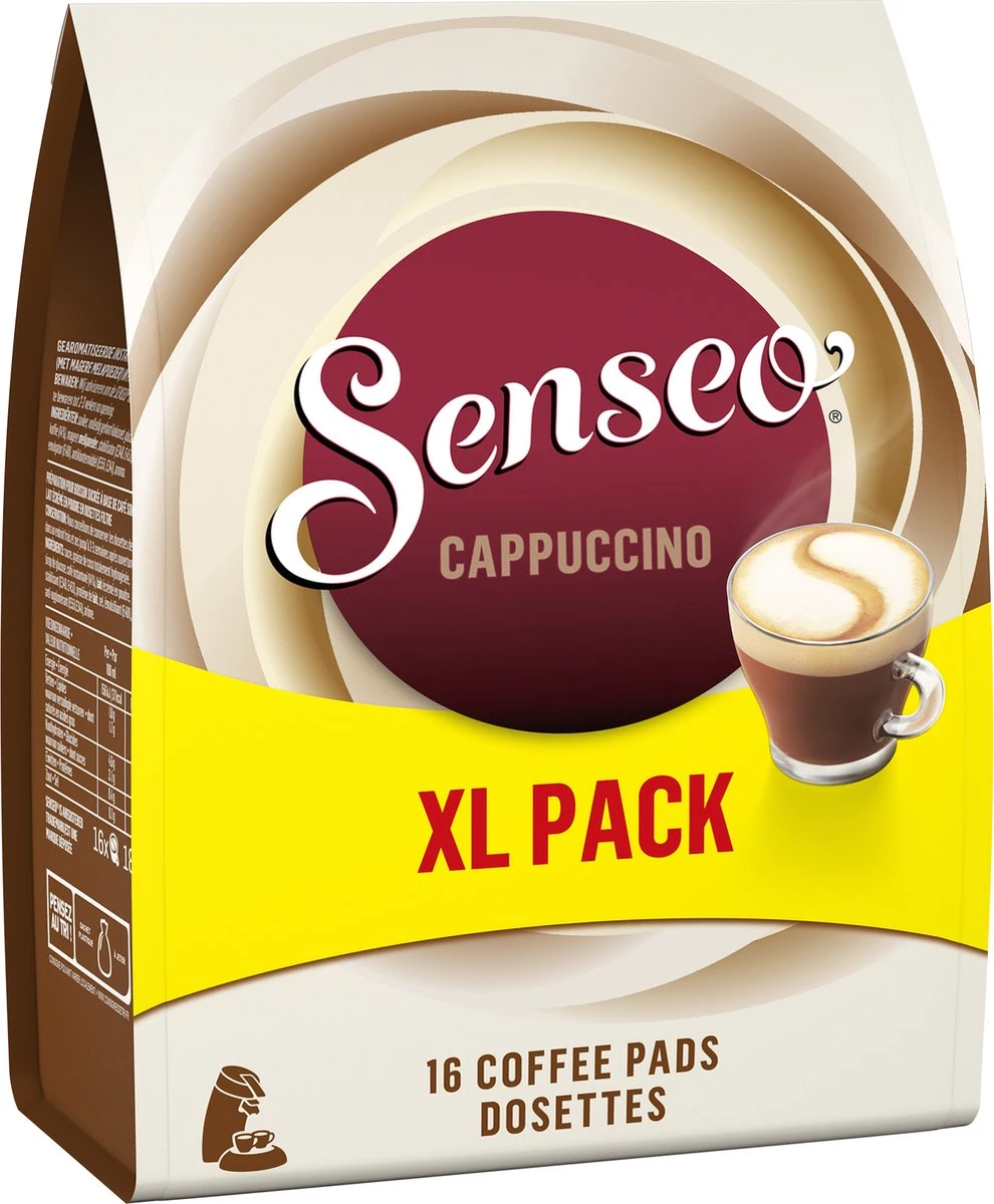 Senseo Cappuccino Koffiepads - 2/9 Intensiteit - 4 X 16 Pads - Voordeelverpakking 9 Senseo Cappuccino Koffiepads - 2/9 Intensiteit - 4 X 16 Pads - Voordeelverpakking - Afbeelding 7