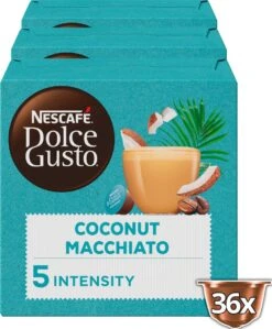 Nescafé Dolce Gusto Coconut Macchiato Capsules - Vegan Koffie - 36 Koffiecups -Koffie Kortings Winkel 991x1200 1