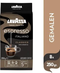 Lavazza Espresso Italiano Classico Gemalen / Filterkoffie - 8 X 250 Gram 9 Lavazza Espresso Italiano Classico Gemalen / Filterkoffie - 8 X 250 Gram -Koffie Kortings Winkel 998x1200